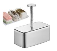 Fmzrbnih Stampo per riso per sushi - Kit per pressa per riso in acciaio inox, strumento per riso con alghe | pressa per onnigiri rettangolare multifunzione antiaderente per la facile creazione di