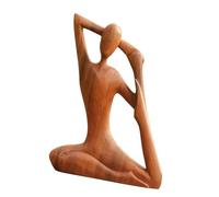Fmzrbnih Statua Dello Yoga - Scultura Di Meditazione Artigianale, Ornamento Meditante In Legno | Per Decori Per La Casa Design Rilassante, Figura Da Donna Yoga Spirituale, Per Giardino, Soggiorno, St