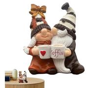 Fmzrbnih Statuette nane in miniatura - Statua di del caffè di San da 165 g Decorazioni per caffè senza volto Coffee Bar, Mensola a muro dal design di coppia romantica, Casa per interni a San