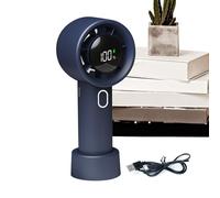 Fmzrbnih Ventola Portatile Piccola, Ventilatore Manuale Portatile Rinfrescante, Con Display Digitale 100 Velocità Ricaricabile USB Per Spiaggia Casa Viaggio Silenzioso