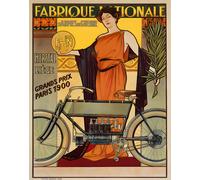 FN Fabrique Nationale Poster Parigi 1900 Arte motociclistica -...