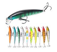FNAPE Esche Artificiali 10 Pezzi 10cm 7g Minnow Fishing Lures Esche da Pesca Hard Baits Crank Baits Swimbait Bass Artificial Lure in Mare e Acqua Dolce