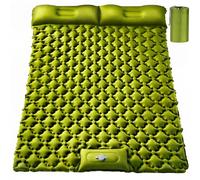 Materassino doppio, ultraleggero, 10,2 cm, extra spesso, autogonfiante, per 2 persone, con pompa a pedale integrata, portatile, tappetino da campeggio per escursioni, viaggi, tenda e campeggio