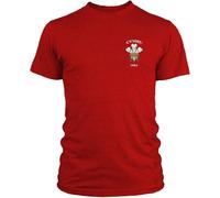 FNASVBOUO Cymru Welsh Retro Rugby White Yellow Black Red Mens Women T Shirt 100% Cotton Vintage Supporter Fan 6 Nations Top Men Wales L3 Red