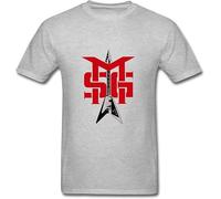 FNASVBOUO Foxgax Men's Michael Schenker Group T Shirts Size L Grey