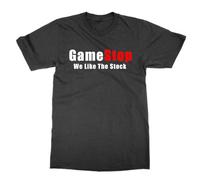 FNASVBOUO GameStop We Like The Stock t-Shirt Funny Present Gift Wall Streeet Bets GME Tee