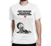 FNASVBOUO Jack Nicholson One Flew Over The Cuckoo's Nest T-Shirt Cotton Tee Men's T-Shirt with Super Soft Cotton Fabric