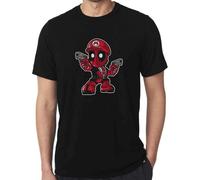 FNASVBOUO Mario T-Shirt Mashup Men's Black Gaming T Shirt