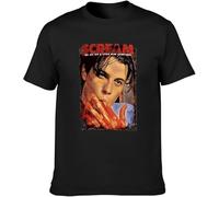 FNASVBOUO Scream Horror Movie Billy Loomis We all Go A Little Mad Billy Black Men T-Shirt Graphic Printed Top Unisex Tee