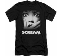 FNASVBOUO Scream Movie T Shirt Funny Black Cotton Tee Vintage Gift for Men Black Black