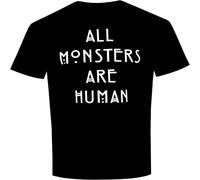 FNASVBOUO T-Shirt pour Homme all Monsters Are Human Noir