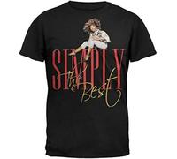 FNASVBOUO Tina Turner Simply The Best Men Tee T-Shirt Cotton Round Neck Black
