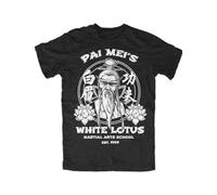 FNASVBOUO White LotSchool T Shirt Pai Mei Kill Movie Fun Cult Bill Fight Dead Men T Shirt 100% Cotton Sleeve Shirt Black