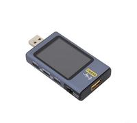 FNB58 Tester USB Voltmetro Amperometro con LCD da 2,0 pollici, rilevamento di potenza 120 W | Metallo e plastica, analisi di ricarica rapida multi-protocollo, adatto per test elettronici (con