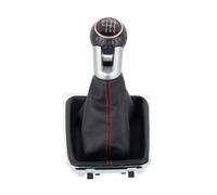 FNBDDX Adatto for VW for Golf 7 A7 MK7 for GTI GTD 2013 2014 2015 2016 2017 2018 Pomello del cambio a 5/6 velocità con cuffia in pelle LHD(6 Speed Red Line)