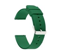FNBDDX Cinturino in gomma siliconica a sgancio rapido 16mm 18mm 20mm 22mm 24 cinturino da donna for uomo sportivo impermeabile con fibbia lucida(Green,16MM_STEEL BUCKLE)