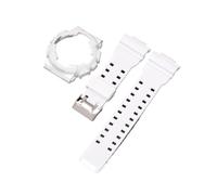 FNBDDX Custodia Cinturino Adatta For Casio For G-Shock GA-100/110/120 GA-140 GD-100/110/120 GLS-100 GAX-100 TPU Resina Lunetta Lucida Accessori(White)