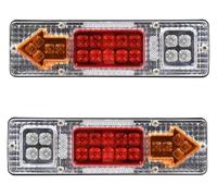 FNCVTM gruppo ottico luce stop Per Rimorchio Roulotte Barca Pickup Camper UTV Furgoni Auto Indicatori Retromarcia Luci Marcia Fanali 12V 24V Posteriori Gruppo Barra Camion Da 19"(12V DC White)