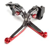FNCVTM per Triumph 675 Street Triple 2008-2016 Modificato CNC in Lega di Alluminio Lunghezza Regolabile Pieghevole Leva Frizione Freno Maniglia Freno Frizione(Red)
