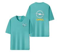 FNDYMNPG T-Shirt da Uomo, per Opel OPC Astra J H G K T-Shirt da Allenamento Elasticizzata Tinta Unita T-Shirt A Maniche Corte Morbida con Bottoni con Colletto,M-D