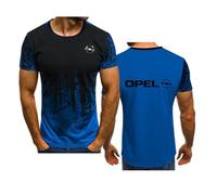 FNDYMNPG T-Shirt da Uomo, per Opel OPC Astra J H G K T-Shirt da Allenamento Elasticizzata Tinta Unita T-Shirt A Maniche Corte Morbida con Bottoni con Colletto,L-C