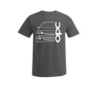 FNDYMNPG T-Shirt da Uomo, per Opel OPC Astra J H G K T-Shirt da Allenamento Elasticizzata Tinta Unita T-Shirt A Maniche Corte Morbida con Bottoni con Colletto,XXXXXL-A