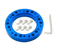 FNERRMEVC Auto Distanziale Universale in Alluminio per Adattatore Mozzo Volante per Auto con 6 Viti(Blu)