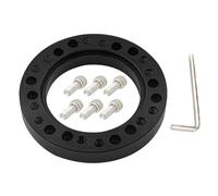 FNERRMEVC Auto Distanziale Universale in Alluminio per Adattatore Mozzo Volante per Auto con 6 Viti(Nero)