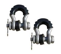 FNERRMEVC Copertura Occhiello Traino 28660lbs Break Strength D-Ring Anchor Grillo per Jeep Recupero Veicolo Fuoristrada 5/8 "18mm Pin Towing Gear(Argenteo)
