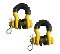FNERRMEVC Copertura Occhiello Traino 28660lbs Break Strength D-Ring Anchor Grillo per Jeep Recupero Veicolo Fuoristrada 5/8 "18mm Pin Towing Gear(Giallo)