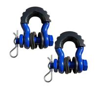 FNERRMEVC Copertura Occhiello Traino 28660lbs Break Strength D-Ring Anchor Grillo per Jeep Recupero Veicolo Fuoristrada 5/8 "18mm Pin Towing Gear(Bl+UE)
