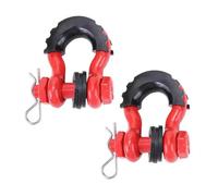 FNERRMEVC Copertura Occhiello Traino 28660lbs Break Strength D-Ring Anchor Grillo per Jeep Recupero Veicolo Fuoristrada 5/8 "18mm Pin Towing Gear(Rosso)