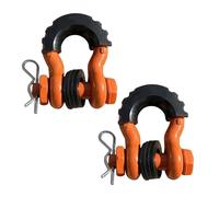 FNERRMEVC Copertura Occhiello Traino 28660lbs Break Strength D-Ring Anchor Grillo per Jeep Recupero Veicolo Fuoristrada 5/8 "18mm Pin Towing Gear(Arancia)