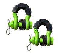 FNERRMEVC Copertura Occhiello Traino 28660lbs Break Strength D-Ring Anchor Grillo per Jeep Recupero Veicolo Fuoristrada 5/8 "18mm Pin Towing Gear(Verde)