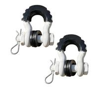 FNERRMEVC Copertura Occhiello Traino 28660lbs Break Strength D-Ring Anchor Grillo per Jeep Recupero Veicolo Fuoristrada 5/8 "18mm Pin Towing Gear(Bianco)