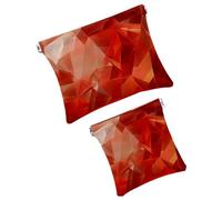 FNETJXF 2 scatole tascabili in finta pelle, piccole tasche per trucchi da viaggio, borsa portatile da viaggio per donne, borsa cosmetica portatile da spremere, arte moderna vintage, modello1468,