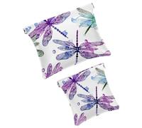 FNETJXF 2 trousse in finta pelle per il trucco, piccola borsa per il trucco per borsa, borsa per trucco a chiusura automatica per donne, mini astuccio per rossetto, drago blu Art Fire, modello102,