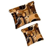 FNETJXF Confezione da 2 borse per il trucco in finta pelle, piccole borse portaoggetti per borse, mini borsa impermeabile, borsa multifunzionale da viaggio, borsa da viaggio per musica, chitarra,