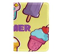 FNETJXF Custodia a portafoglio per passaporto per donne e uomini, custodia per passaporto in ecopelle, graziosa custodia per passaporto per donne/uomini, Hello Summer Fruit Anguria Fragola, Motivo: