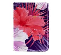 FNETJXF Custodia a portafoglio per passaporto, per donne e uomini, portafoglio per passaporto, cover per passaporto, moderne piante tropicali, fiori e foglie, Motivo: 3167, 11.5x16.5cm/4.5x6.5 in