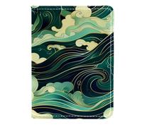 FNETJXF Custodia a portafoglio per passaporto, per donne e uomini, portafoglio per passaporto, cover per passaporto, moderne piante tropicali, fiori e foglie, Motivo: 3171, 11.5x16.5cm/4.5x6.5 in