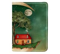 FNETJXF Custodia per passaporto, custodia per passaporto, custodia per passaporto, custodia da viaggio essenziale per donne e uomini, luna notturna, stella, lupo, Motivo: 3652, 10x14cm/4x5.5 in