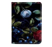 FNETJXF Custodia per passaporto, custodia per passaporto, custodia per passaporto, custodia per documenti di viaggio, organizer protettivo, rosa pastorabile, floreale, farfalla, vintage, Pattern4440,