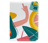 FNETJXF Custodia per passaporto, custodia per passaporto, custodia per passaporto in pelle PU, elementi essenziali da viaggio per le vacanze, Hello Summer Sea Animal Meduse Anchor, Motivo: 1650,