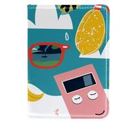 FNETJXF Custodia per passaporto, custodia per passaporto, custodia per passaporto in pelle PU, elementi essenziali da viaggio per le vacanze, Hello Summer Sea Animal Meduse Anchor, Motivo: 1649,