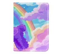 FNETJXF Custodia per passaporto, custodia per passaporto, custodia per passaporto, libro passaporto, lama animale arcobaleno alpaca kawaii, Motivo: 2060, 11.5x16.5cm/4.5x6.5 in