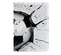 FNETJXF Custodia per passaporto, custodia per passaporto, custodia per passaporto, porta documenti da viaggio, motivo calcio sul muro, Motivo: 828, 11.5x16.5cm/4.5x6.5 in