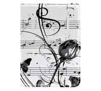 FNETJXF Custodia per passaporto, custodia per passaporto, custodia per passaporto, porta documenti da viaggio, strumento musicale, chitarra, pianoforte, batteria, Motivo: 3454, 10x14cm/4x5.5 in