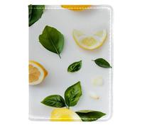 FNETJXF Custodia per passaporto da donna, in ecopelle, custodia per passaporto, fragola, arancia, kiwi, Motivo: 1944, 10x14cm/4x5.5 in