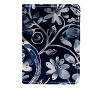 FNETJXF Custodia per passaporto da uomo, in ecopelle, portafoglio per passaporto, da donna, blu navy, conchiglie di cavalluccio marino tropicale con pesci coralli, Motivo: 3589, 11.5x16.5cm/4.5x6.5 in